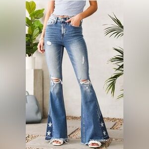 bridge By Gly Elliott High Rise Superflare American Jeans Size 24